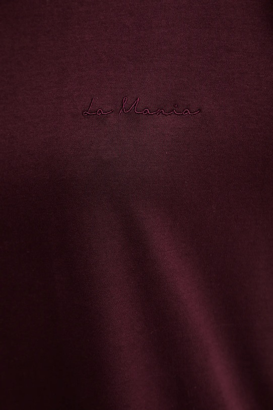 La Mania t-shirt bawełniany BABES BABES bordowy