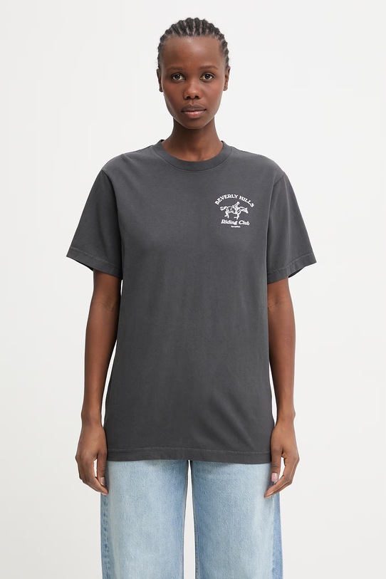 Odzież Sporty & Rich BH Riding Club t-shirt damski bawełniany TO04364255BA02 szary