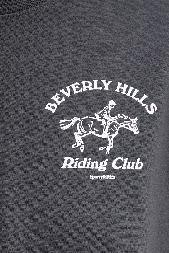 Sporty & Rich BH Riding Club t-shirt damski bawełniany szary TO04364255BA02