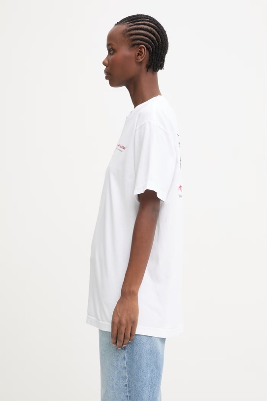 Sporty & Rich Run Club tricou din bumbac pentru femei TO04364172WH01 alb AW25