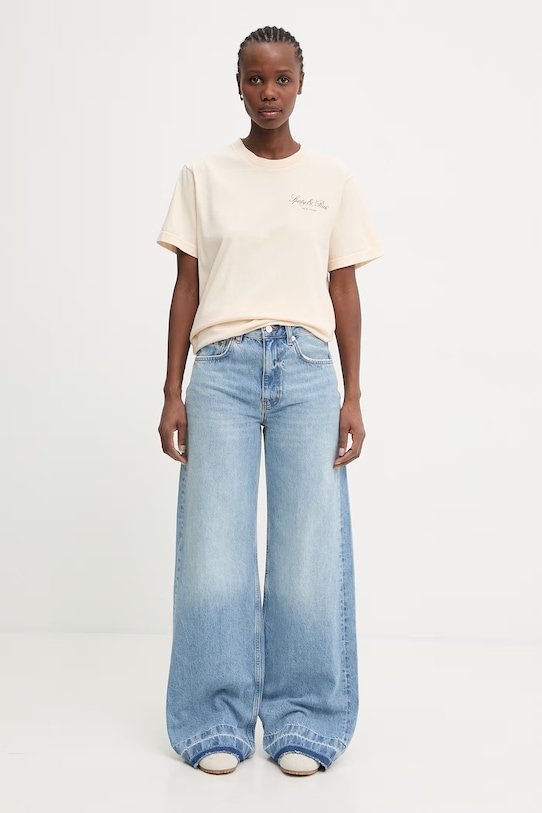 Sporty & Rich Vendome T-shirt cotton Women's TO04365232WH37 beige