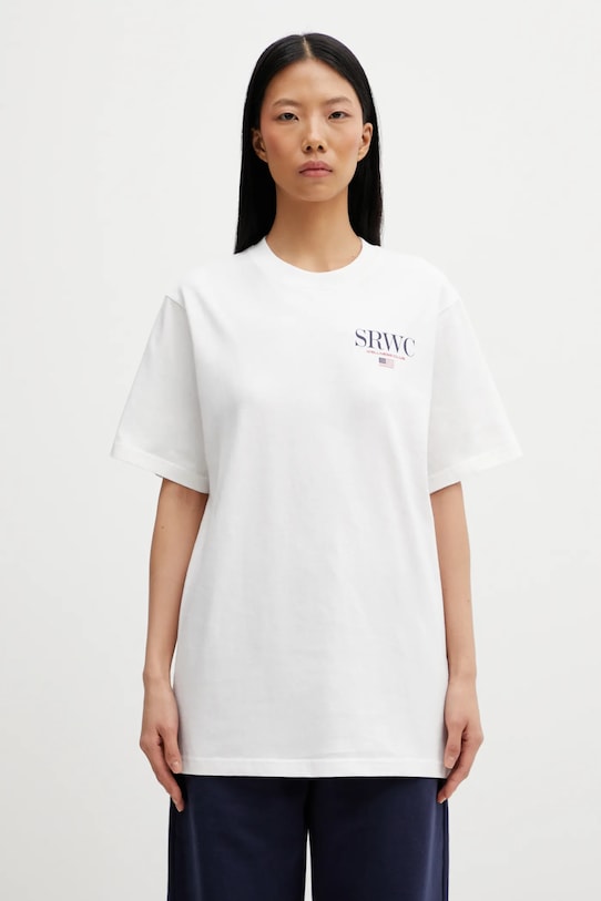 Odzież Sporty & Rich t-shirt bawełniany Nautical TO04363177WH01 beżowy