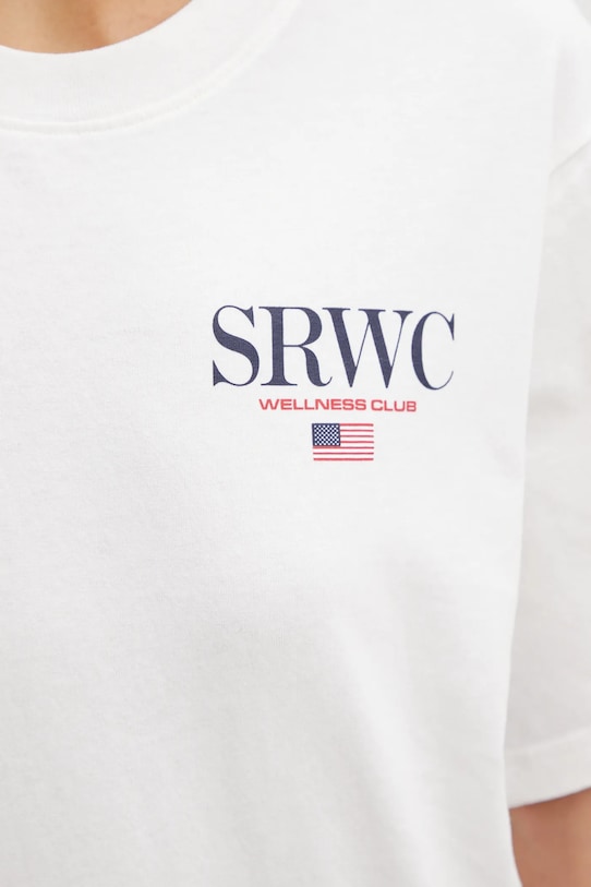 Sporty & Rich t-shirt bawełniany Nautical beżowy TO04363177WH01