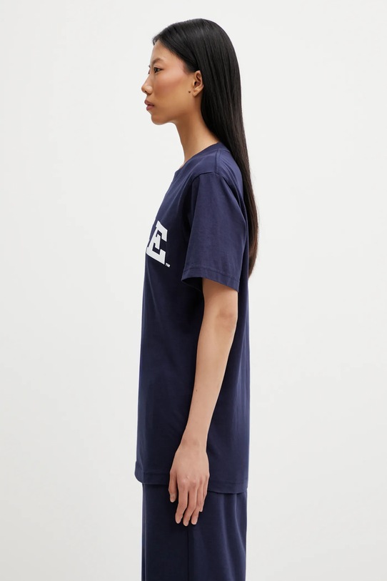 Sporty & Rich t-shirt bawełniany Yale Classic TO043611678BL106 granatowy AW25