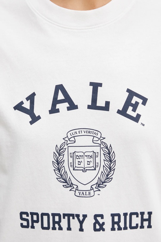 Sporty & Rich t-shirt bawełniany Veritas beżowy TO043611680WH01