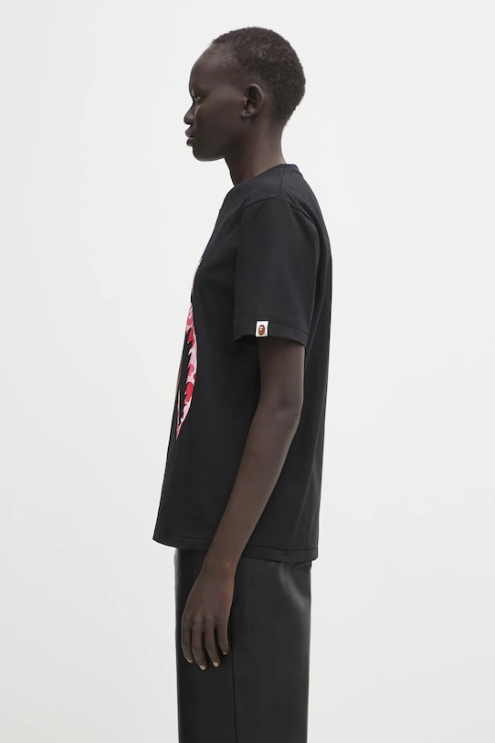A Bathing Ape t-shirt bawełniany ABC Camo Shark 1L30210008 czarny AW25