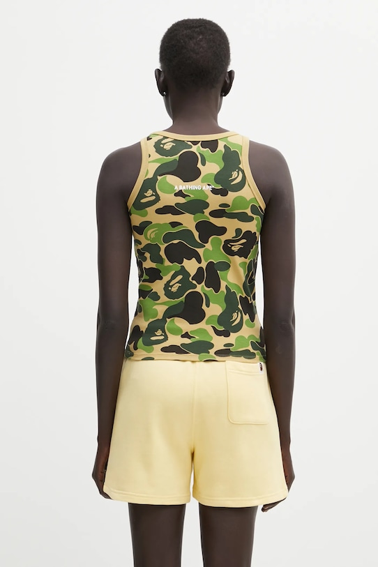 Odzież A Bathing Ape top bawełniany ABC Camo Tank Top 1L30208001 zielony