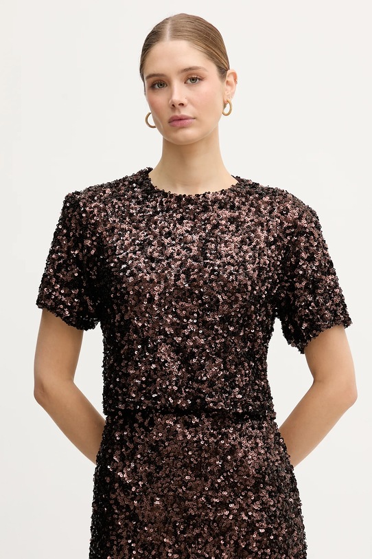 IBlues bluzka BASILIO z elastanem brązowy 2527976015200