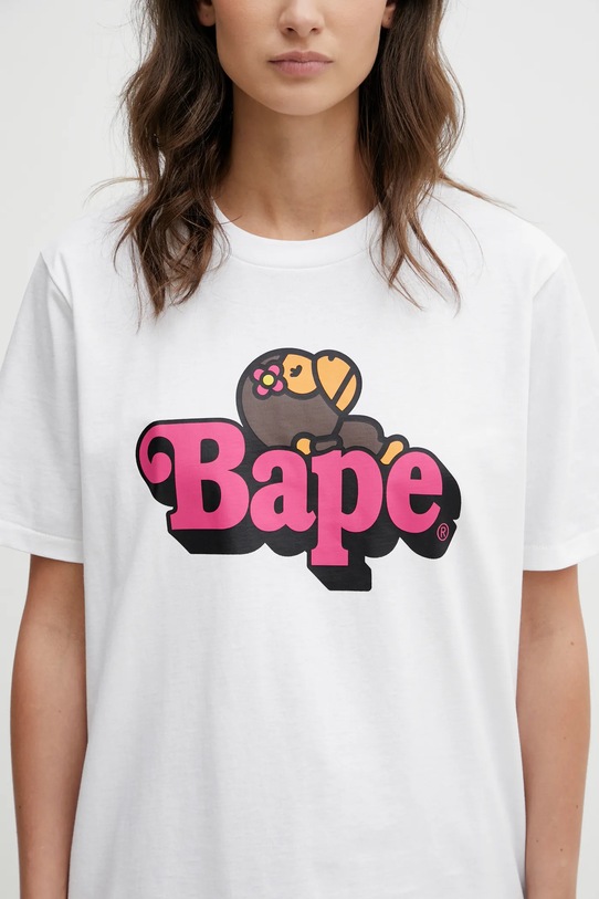 A Bathing Ape t-shirt bawełniany Baby Lisa biały 002TEL802012L