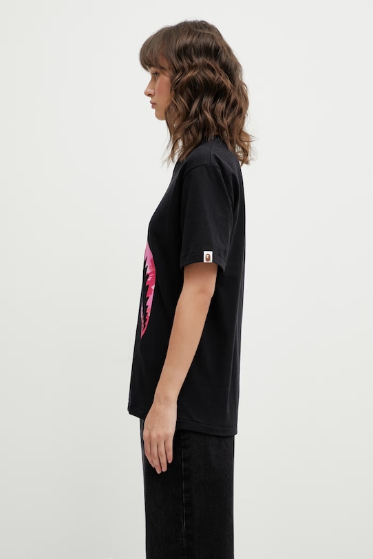 A Bathing Ape t-shirt bawełniany Camo Shark 001TEL802062L czarny AW25