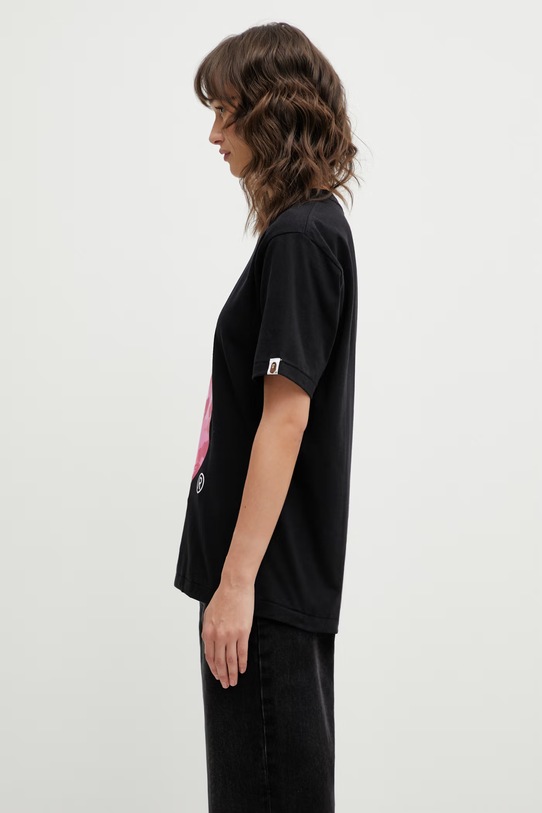 A Bathing Ape t-shirt bawełniany Color Camo Milo On Ape Head 002TEL802017L czarny AW25