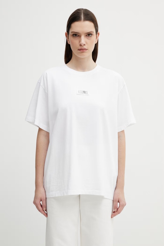 MM6 Maison Margiela t-shirt in cotone rilassato bianco SH0GC0032.S24312.100