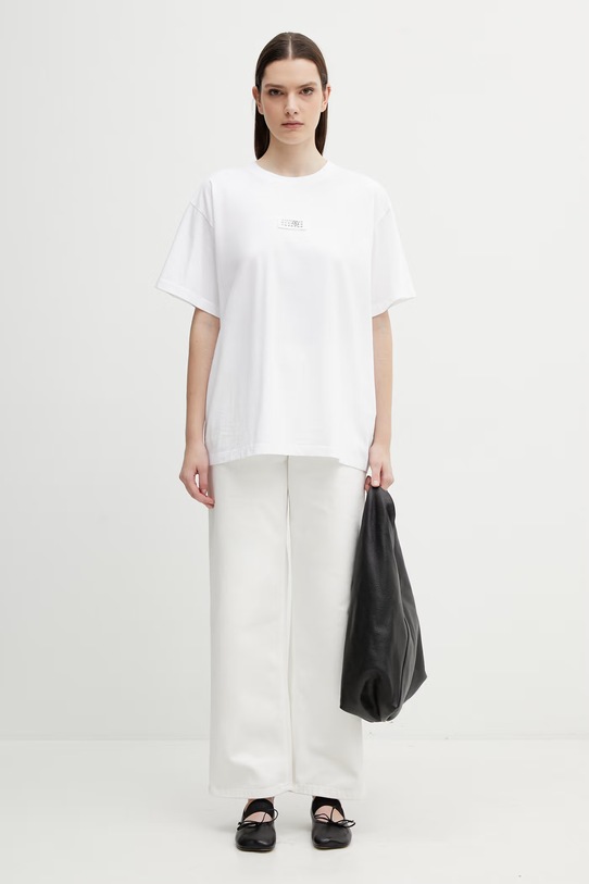 MM6 Maison Margiela t-shirt in cotone SH0GC0032.S24312.100 bianco