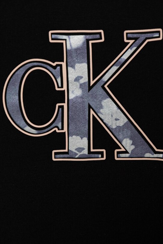 Παιδικό βαμβακερό μπλουζάκι Calvin Klein Jeans μαύρο IG0IG02975.9BYA