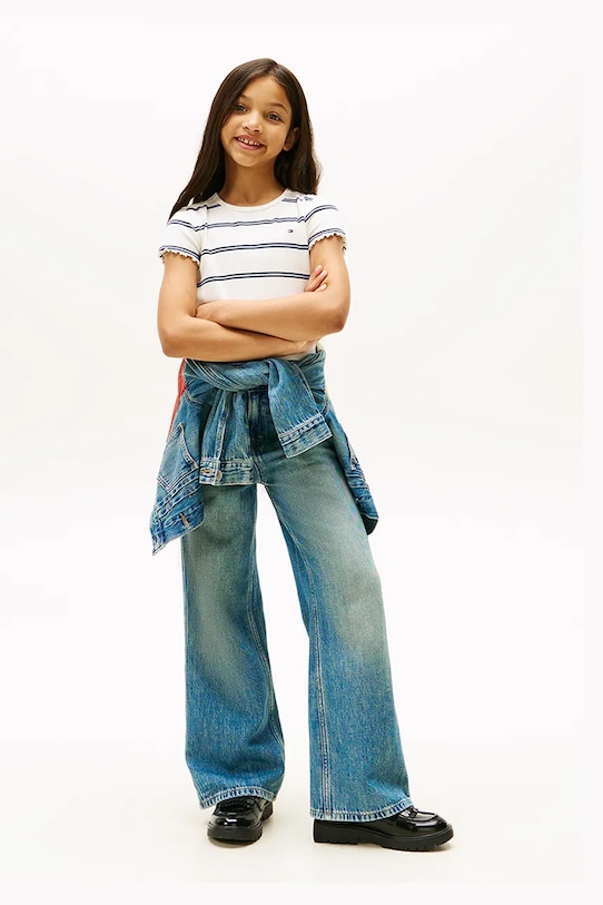 Tommy Hilfiger tricou copii bej KG0KG08590.104.122.9BYA