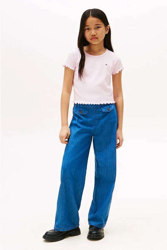 Девочка Футболка Tommy Hilfiger KG0KG08590.128.176.9BYA розовый