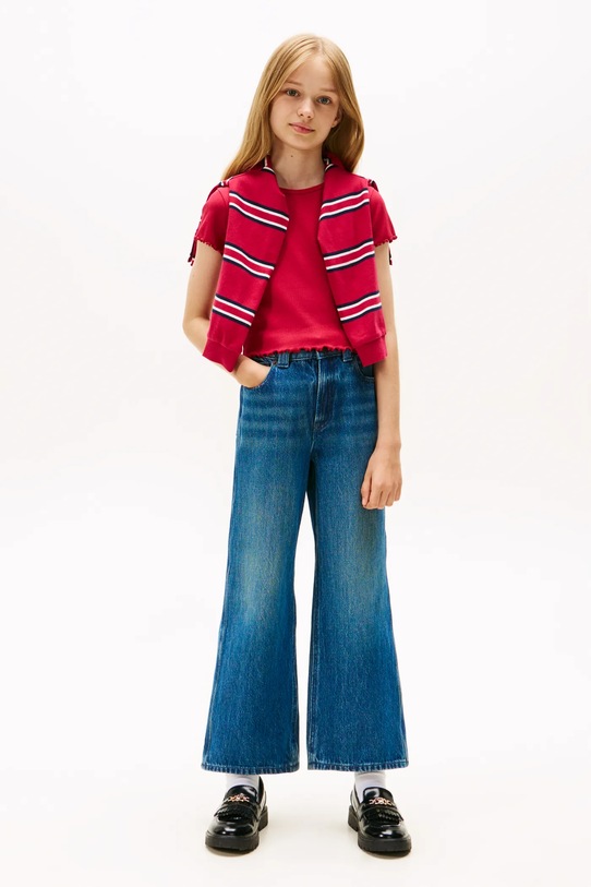 Tommy Hilfiger t-shirt dziecięcy różowy KG0KG08590.128.176.9BYA
