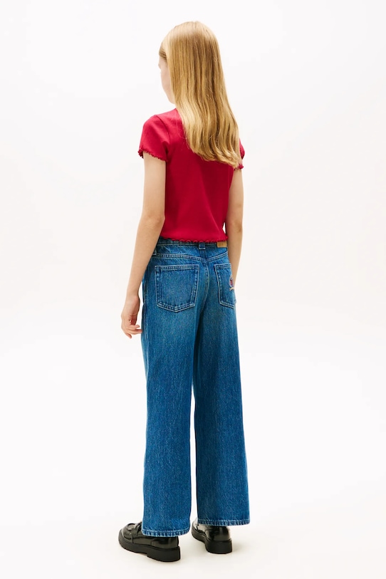 Детская футболка Tommy Hilfiger KG0KG08590.128.176.9BYA розовый