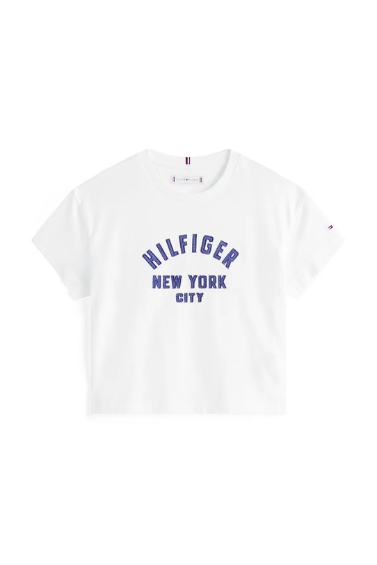 Дитяча бавовняна футболка Tommy Hilfiger KG0KG08635.9BYA білий AW25