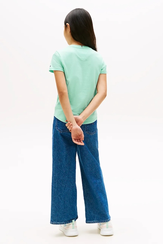 Tommy Hilfiger t-shirt turkusowy KG0KG08636.128.176.9BYA