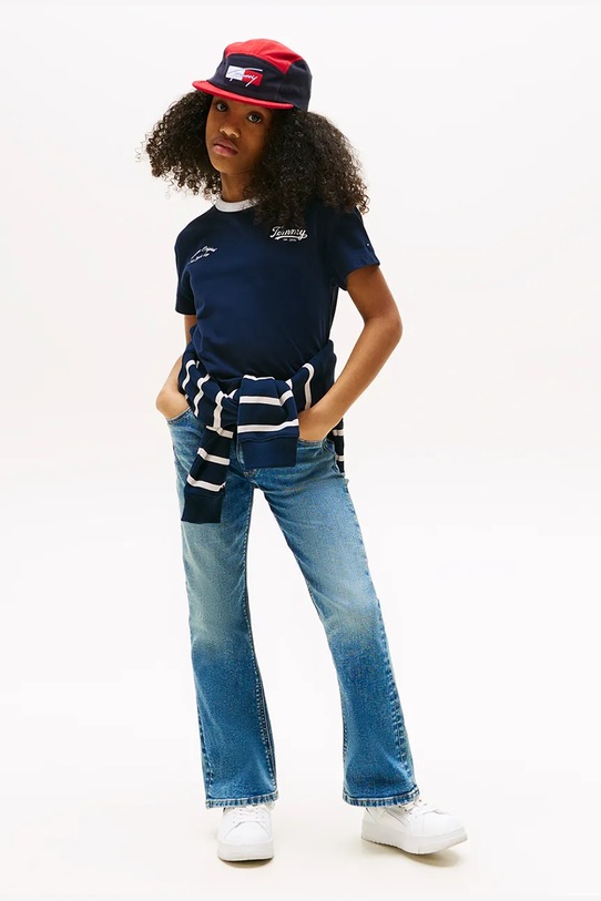Девочка Футболка Tommy Hilfiger KG0KG08641.9BYA тёмно-синий