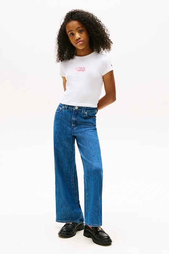 Dziewczynka Tommy Hilfiger t-shirt KG0KG08753.9BYA biały