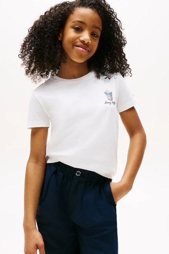 Tričko Tommy Hilfiger bavlna biela KG0KG08812.9BYA