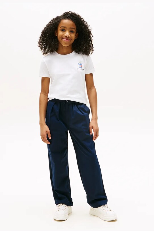 Dziewczynka Tommy Hilfiger t-shirt KG0KG08812.9BYA biały