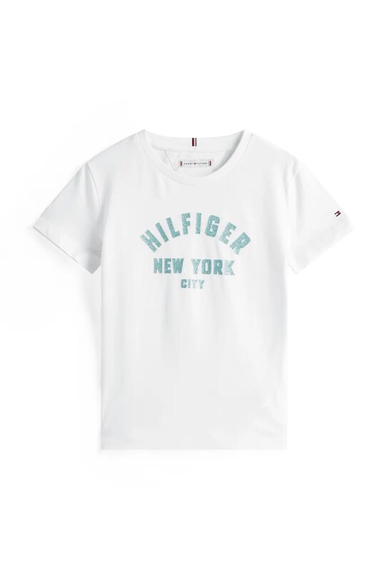 Tommy Hilfiger t-shirt bawełniany dziecięcy KG0KG08813.9BYA biały AW25