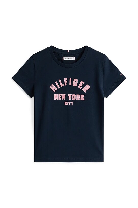Tommy Hilfiger t-shirt bawełniany dziecięcy KG0KG08813.9BYA granatowy AW25