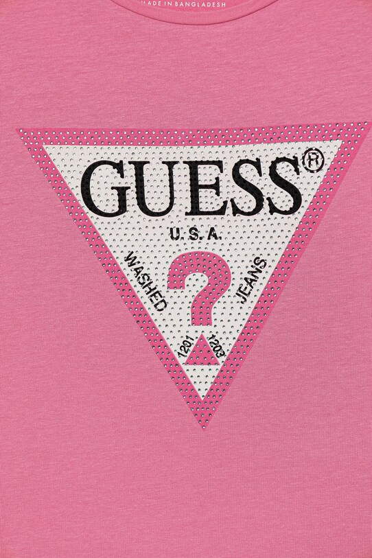 Dziewczynka Guess t-shirt dziecięcy J2YI51.K6YW1.9BYA różowy