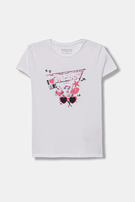 Guess t-shirt dziecięcy z elastanem biały J5YI00.K6YW4.9BYA