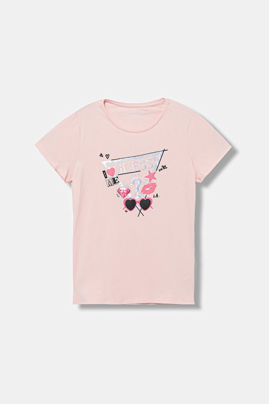 Guess tricou copii print roz J5YI00.K6YW4.9BYA