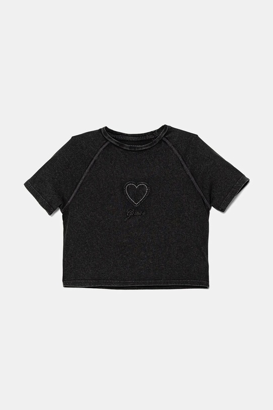Guess t-shirt dziecięcy aplikacja czarny J5YI06.K8HM4.9BYA