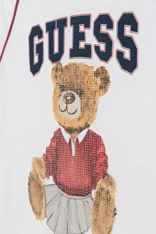 Dziewczynka Guess t-shirt bawełniany dziecięcy J5YI21.K8HM4.9BYA biały