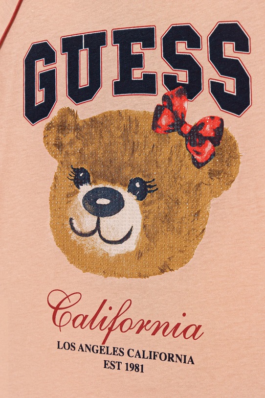 Dziewczynka Guess t-shirt bawełniany dziecięcy J5YI21.K8HM4.9BYA pomarańczowy