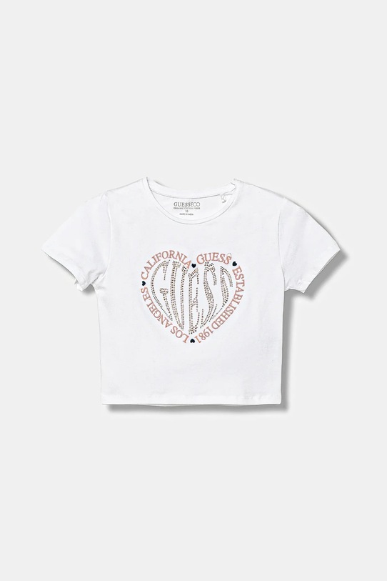 Детска тениска Guess еластичен бял J5YI22.K6YW4.9BYA