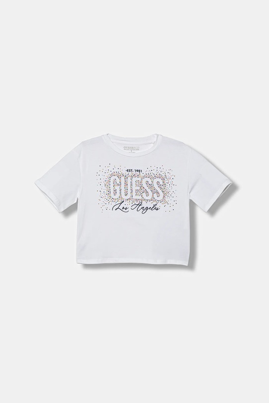 Guess t-shirt dziecięcy aplikacja biały J5YI23.K6YW4.9BYA