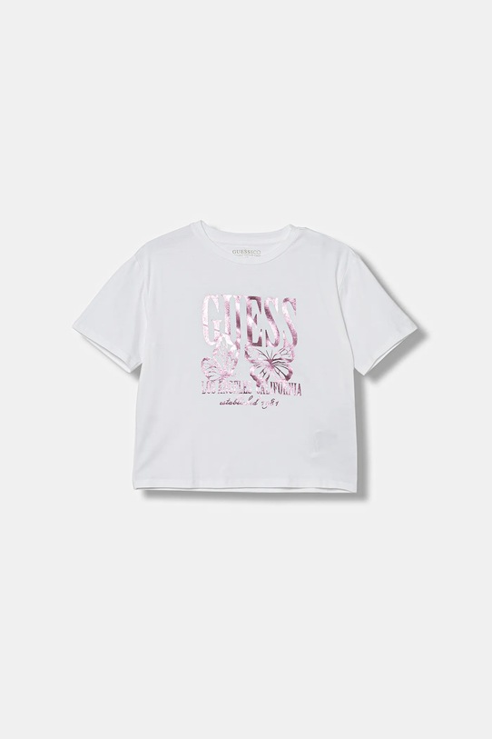 Guess t-shirt dziecięcy z elastanem biały J5YI31.K6YW4.9BYA