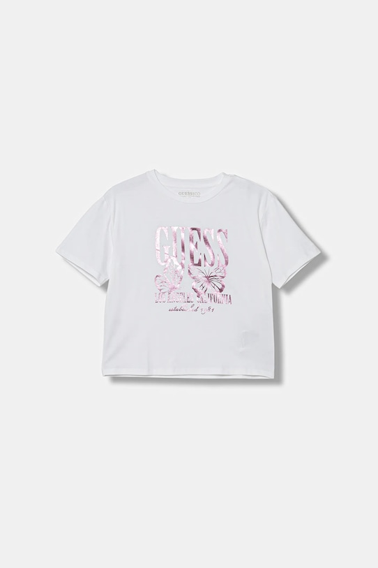 Guess t-shirt dziecięcy z elastanem biały J5YI31.K6YW4.9BYA