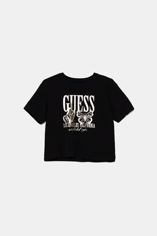 Guess t-shirt dziecięcy z elastanem czarny J5YI31.K6YW4.9BYA