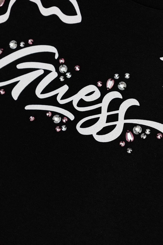 Dziewczynka Guess t-shirt bawełniany dziecięcy J5YI33.K8HM4.9BYA czarny