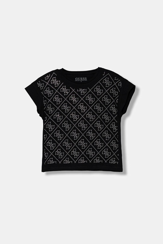 Guess t-shirt dziecięcy wzorzyste czarny J5YI37.K6YW4.9BYA