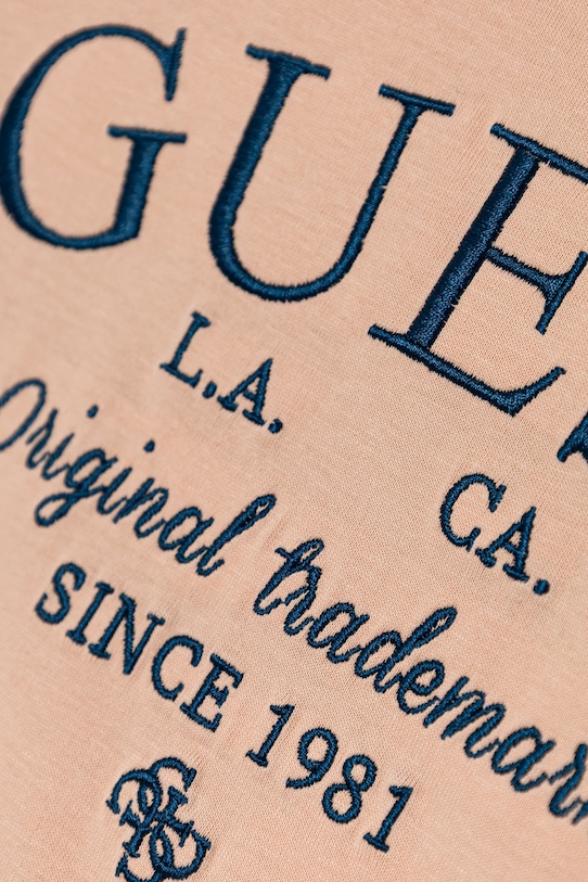 Dziewczynka Guess t-shirt bawełniany dziecięcy J5YI40.I3Z14.9BYA pomarańczowy