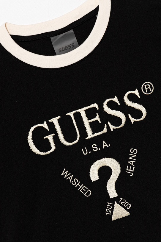 Dziewczynka Guess t-shirt bawełniany dziecięcy J5YI44.I3Z14.9BYA czarny
