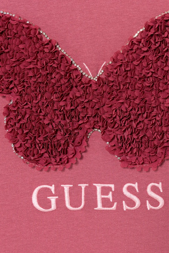 Дитяча бавовняна футболка Guess J5YI47.K8HM4.9BYA рожевий AW25