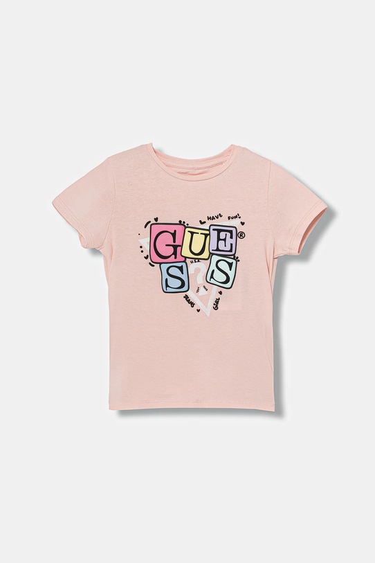 Guess t-shirt dziecięcy pozostałe różowy K5YI01.K6YW4.9BYA