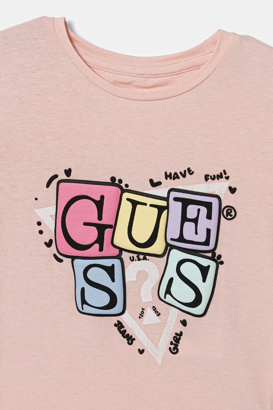 Dziewczynka Guess t-shirt dziecięcy K5YI01.K6YW4.9BYA różowy