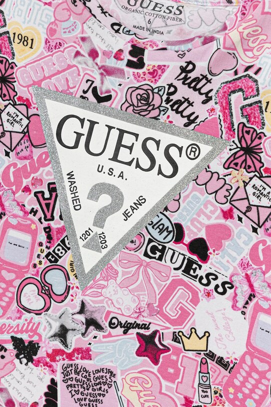 Lány Guess gyerek póló K5YI02.K6YW4.9BYA rózsaszín