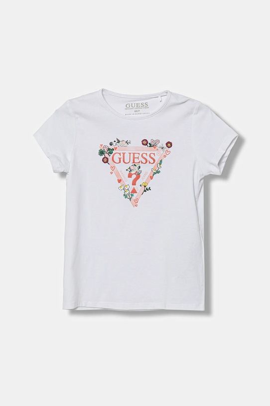 Guess t-shirt dziecięcy z elastanem biały K5YI15.K6YW4.9BYA